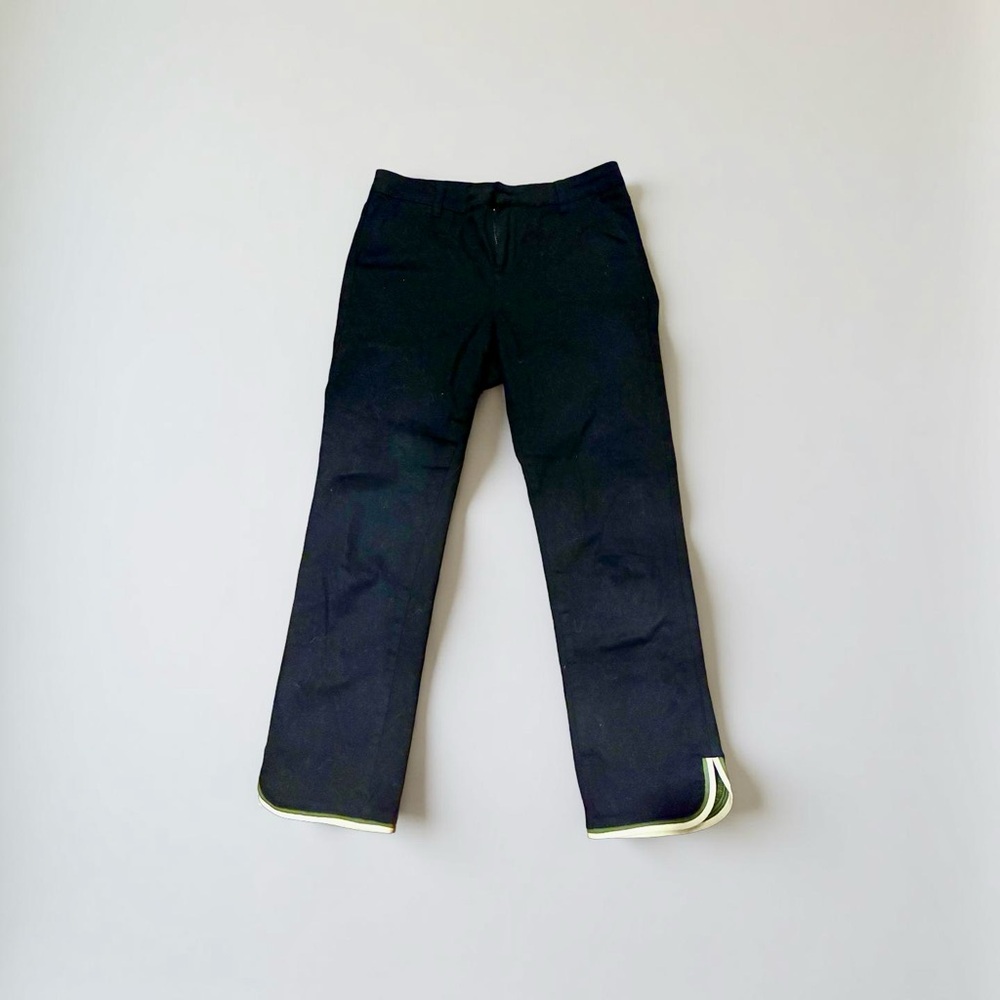NWOT Modcloth Black Chinos with Green Accent